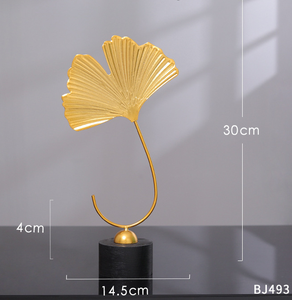 Stainless Steel Gold-Plated Leaves Plant <b>Ornaments</b> Modern Antique High-end Craft Living Room Tabletop Home Decorations Luxurious - Product Image 6
