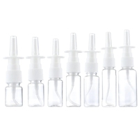 Flacon pulvérisateur nasal de bronzage en plastique blanc transparent PET de 10ml avec pulvérisateur nasal blanc 18/410