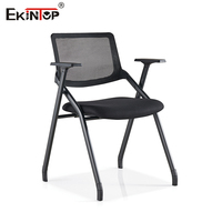 Chaise de bureau empilable Ekintop avec tablette d'écriture, idéale pour les étudiants et la formation – Échantillon gratuit