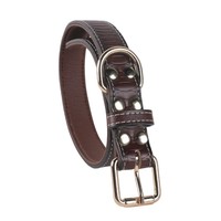 Collier pour chien réglable en cuir de vachette gaufré double couche, confortable et détachable, pour chiens de grande, moyenne et petite taille - Vente chaude en usine