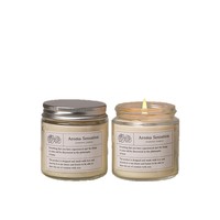 Bougie parfumée en verre transparent, bougie en cire de soja sans fumée, cire parfumée en pot, aromathérapie pour chambre à coucher, cadeau haut de gamme de niche
