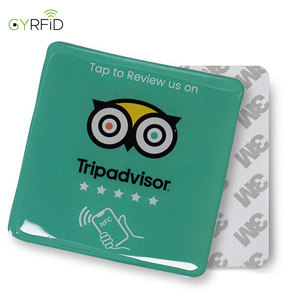 Etiqueta NFC Impermeable para Reseñas de TripAdvisor, <span class=keywords><strong>Facebook</strong></span> e Instagram, Etiqueta de Pago Inalámbrica Sin Contacto para Negocios - Product Image 1