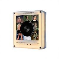 Offre Spéciale : Boîte à Musique NFC en Acrylique Personnalisée, Cadre Photo Tendance, Tourne-disque Gravé, 9 Souvenirs Remplaçables – Cadeau Idéal