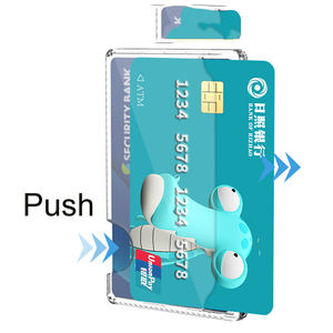 Оптовая цена прозрачный магнитный держатель для карт для мобильного телефона один сенсорный кошелек - Product Image 6