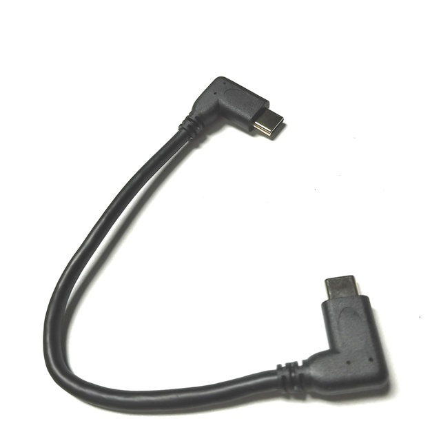 USB3.1 TYPE-C 20CM Black Cable Right-Angle USB C/Type C Data Cables