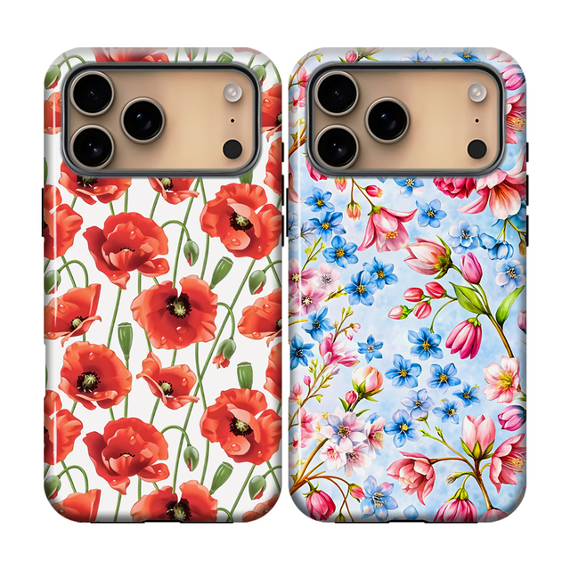 Flowers Background Floral Pattern Sublimation Print Insanely Detailed Shockproof Hard PC Phone Case for iPhone 17 Pro MAX AIR