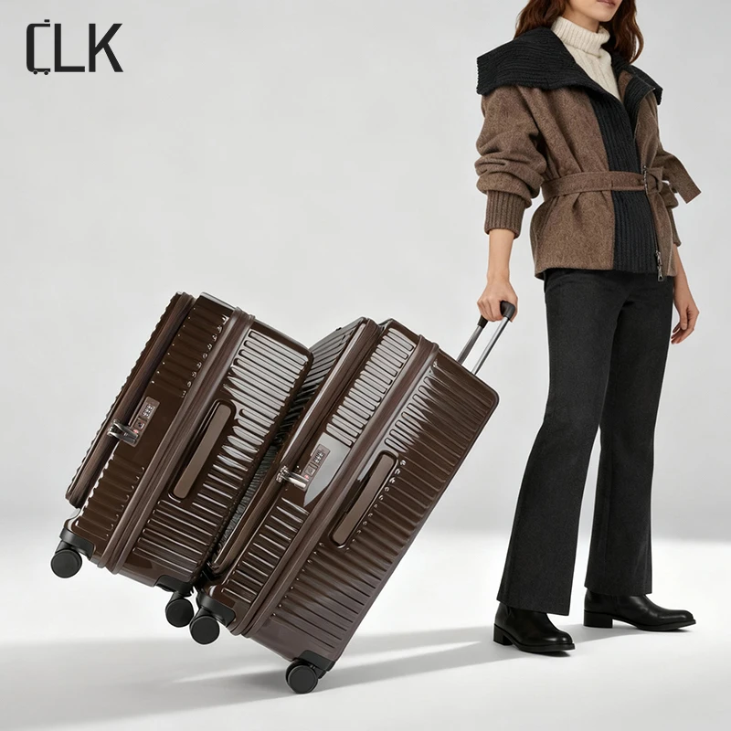 4-Piece Hardside Luggage Set (20/24/28/30 Inch), Expandable Modular Travel Suitcases with Magnetic Quick-Release Buckle