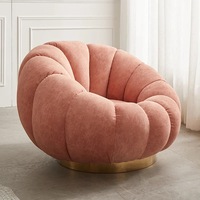 Fauteuil Nordique Teddy en Tissu de Laine, Canapé Simple de Luxe, Chaise Longue d'Appoint, Fauteuil Paresseux pour Salon