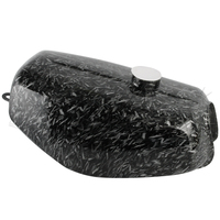 Pièces de moto Simson S51 S50 : Bouchon de réservoir de carburant en fibre de carbone avec impression hydrographique