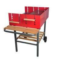 Barbecue portable réglable pour l'extérieur 107,5x52x101,5cm