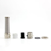 Presse-étoupe anti-traction étanche en laiton nickelé métal Anti-flexion M20 PG joint de fixation à ressort en spirale joint entrée d'oeillet
