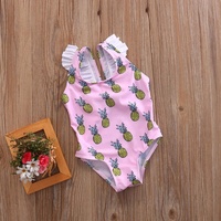 Offre Spéciale filles mignon maillot de bain une pièce enfants imprimé fleuri maillot de bain filles bébé vêtements de natation