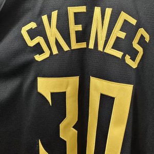 Maillot de baseball brodé sur mesure, directement de l'usine # 30 uniformes d'équipe en polyester noir et or pour hommes et jeunes, vente en gros, OEM, haute qualité - Product Image 4