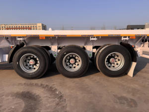 3 Axle 20ft 30ft 40ft Flatbed Container Flat Platform Semi <b>Trailer</b> New Truck <b>Trailer</b> for Sale - Product Image 6