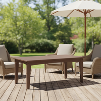 Table d'extérieur pliable en HDPE recyclé, écologique, imperméable et résistante aux UV, pour la terrasse, la plage, le parc, l'hôtel