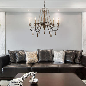 <span class=keywords><strong>Lustre</strong></span> Rétro Américain en Fer Forgé, Décoration Créative Vintage pour Restaurant et Salon - Product Image 1