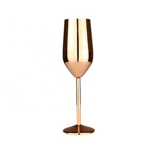 Bicchieri di champagne alti in acciaio inossidabile per la luce di lusso <span class=keywords><strong>bar</strong></span> e metallo nordico vino Premium bicchieri da Cocktail per ristorante - Product Image 5