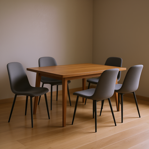 Ensemble de 4 chaises de salle à manger modernes Db, chaises latérales rembourrées en lin doux avec dossier, pour cuisine et décoration d'intérieur - Product Image 2