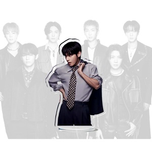 Figuras Decorativas de Acrílico Transparente con Diseño de Jungkook, Jimin, V, Jin, RM, Jhope y Suga, para Mesa, Venta al Por Mayor - Product Image 4