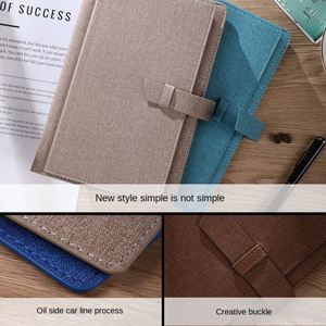 Exquisite A5 Hardcover Business Notebook Multi-Function Storage Card Bag Artistic Customizable College <b>Journal</b> Students Leather - Product Image 1