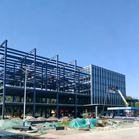 Tour de bureaux commerciale moderne en structure d'acier multi-niveaux, ignifuge, anticorrosion, haute résistance, résistance au vent de 121+ mph, 20+
