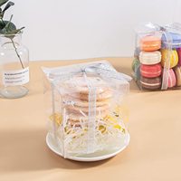 Boîte en plastique transparente petits macarons transparents ensembles de boîtes à gâteaux