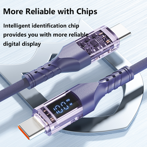 2025 mới 5A pha lê thiết kế C để Loại C Cáp sạc nhanh PD/QC 0 nylon bện C sạc cáp cho Huawei điện thoại di động PH - Product Image 6