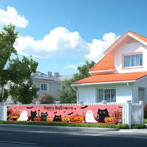 Letrero de Advertencia para Halloween: No Entrar al Jardín, Decoración Espeluznante con Sangre Fingida, Pancarta Larga, Decoración Personalizable - Product Image 3