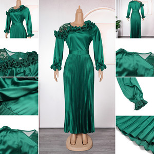 S10653 Abito Formale Elegante <span class=keywords><strong>da</strong></span> Chiesa per Donne, Vestito Lungo Plissettato, <span class=keywords><strong>Abbigliamento</strong></span> Casual Elegante Africano per Donne - Product Image 6