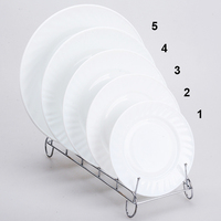 Vente en gros de vaisselle en verre opale personnalisée Assiettes de présentation en verre blanc 8 '10' 12 'avec motif végétal