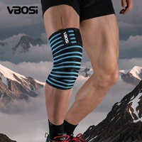 VBOSi 8324 Bandes de genou unisexes à bas prix |   Fermeture à boucle auto-agrippante en nylon et élasthanne pour la musculation, l'entraînement croisé et les séances de gym