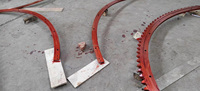 Pignon de chaîne à rouleaux de grand diamètre fendu à double rangée en acier coulé C45 forgé industriel personnalisé