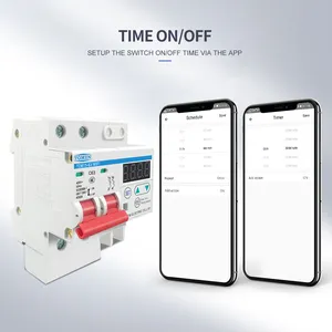 Din Rail WIFI Circuit Breaker Smart Switch Remote Control By Ewelink With Over And Under Voltage Current Protection LCD Display