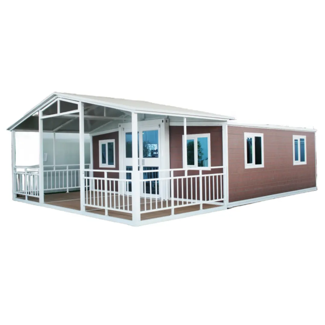 Ready-Made 20ft 40ft Light Steel Prefab Expandable Container House Asian Tiny Mobile Villa Outdoor Foldable Prefabricated Home