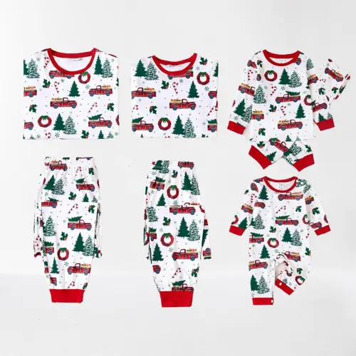 Personalizzato bambini natale inverno cotone abbinato pigiama per bambini ragazze pigiameria set per la famiglia