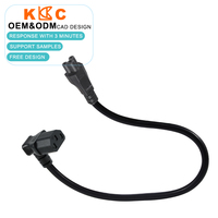 Câble adaptateur d'alimentation C13 vers C5 à angle droit / Cordon convertisseur trèfle à 90 degrés / Alimentation murale pour PC, ordinateur portable
