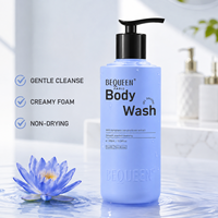 Gel Douche OEM ODM 395ml Parfumé Longue Durée 24H Senteur Séduisante Nénuphar Bleu Hydratant Barrière Cutanée