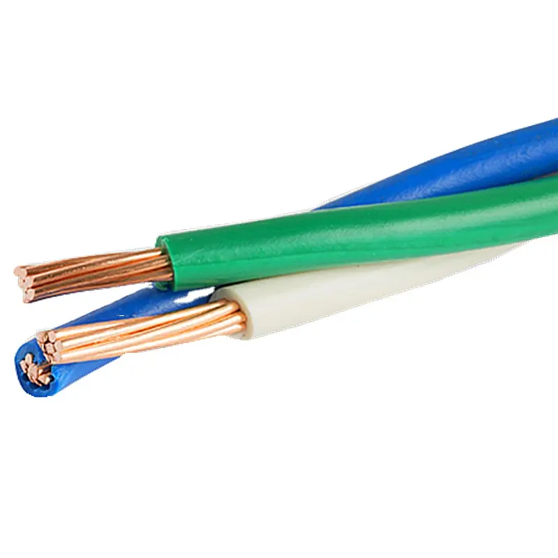 Green Color Copper Core Conductor Household PVC Electrical Wires Supplies Power Cable for Home Wiring