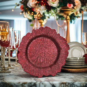 2025新款批发高品质13英寸可重复使用的塑料充电板，用于婚礼派对餐桌装饰 - Product Image 3