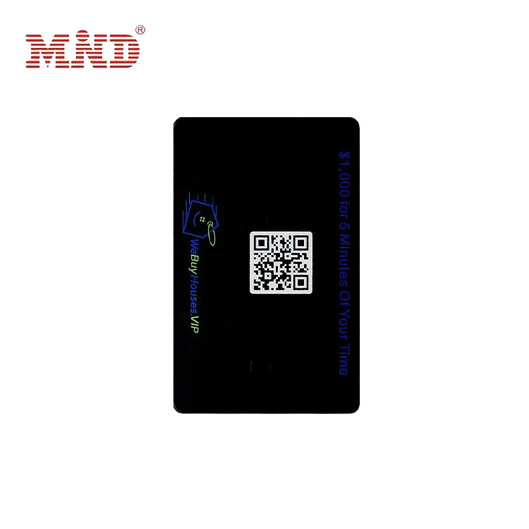 Tarjeta de visita inteligente digital NFC Tarjeta de PVC de código QR personalizado para membresía a Arcade