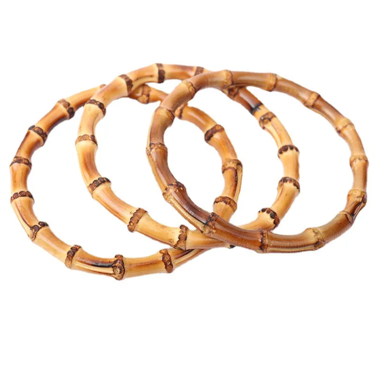 Bamboo Handle DIY Manual Bag Real Bamboo Circle Ring Sewing