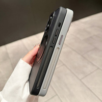 Nouvelle coque de téléphone portable givrée antichoc avec anneau magnétique rotatif à 360° et cadre de refroidissement translucide pour iPhone 14 15 16 Pro Max