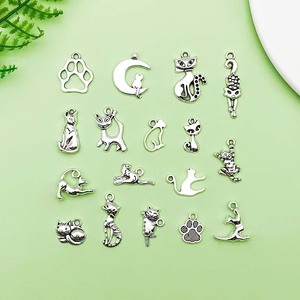 Antique <b>Silver</b> Alloy Cat <b>Charms</b> Pendants For DIY Jewelry Making <b>Bracelet</b> Necklace Accessories Unisex Everyday Wear - Product Image 4