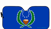 Pare-soleil pliable 1 pièce pour pare-brise, motif drapeau de la Martinique, compatible SUV et camion, bloque les rayons UV, garde le véhicule au frais