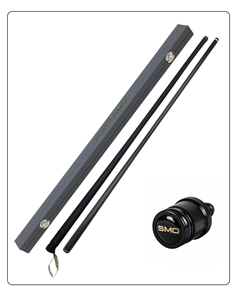 Jflowers SMO Manche de queue de billard en fibre de carbone, pointe de 12,5 mm à faible déflexion, avec broche de fixation rapide 3/8x8 pour remplacement - Product Image 3