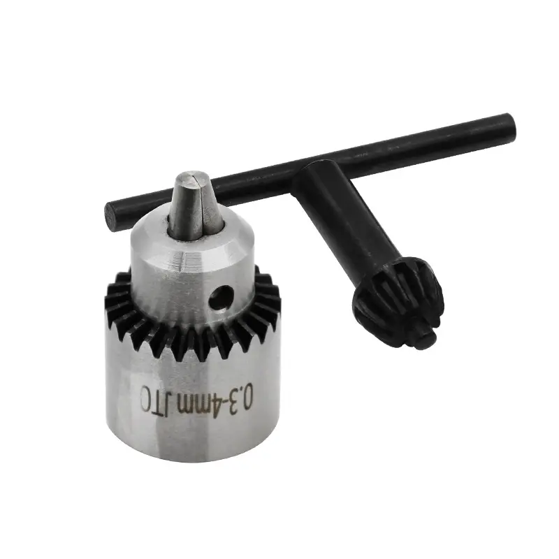 Mandrins de perceuse à micro moteur serrant le mandrin de perceuse monté sur cône de 0.3 à 4mm avec la clé de mandrin Mini arbre de moteur électrique en laiton de 3.17mm