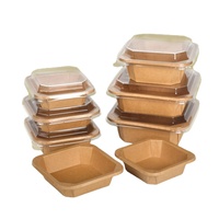 Plateaux en carton personnalisables, plateaux de papier de cuisson pour fast-food, bols à dessert en papier carré portable blanc imperméable