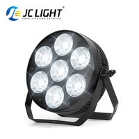 Blanc froid chaud 2in1 7*50w Cob Led Stage Spot Lights Aluminium Flat Dmx Control 7 Eyes Cob Par Light