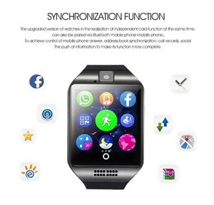 Q18 Thông Minh Đồng Hồ Với Máy Ảnh Sim TF Khe Cắm Thẻ Nhớ Tập Thể Dục Hoạt Động Tracker Thể Thao Đồng Hồ Cho <span class=keywords><strong>Android</strong></span> IOS Smartwatch Reloj Intelligente - Product Image 4