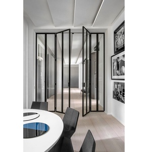 Système de porte pliante, porte <span class=keywords><strong>coulissante</strong></span> intérieure en aluminium, <span class=keywords><strong>prix</strong></span> aux Philippines, porte <span class=keywords><strong>coulissante</strong></span> en verre noir, taille personnalisée - Product Image 2
